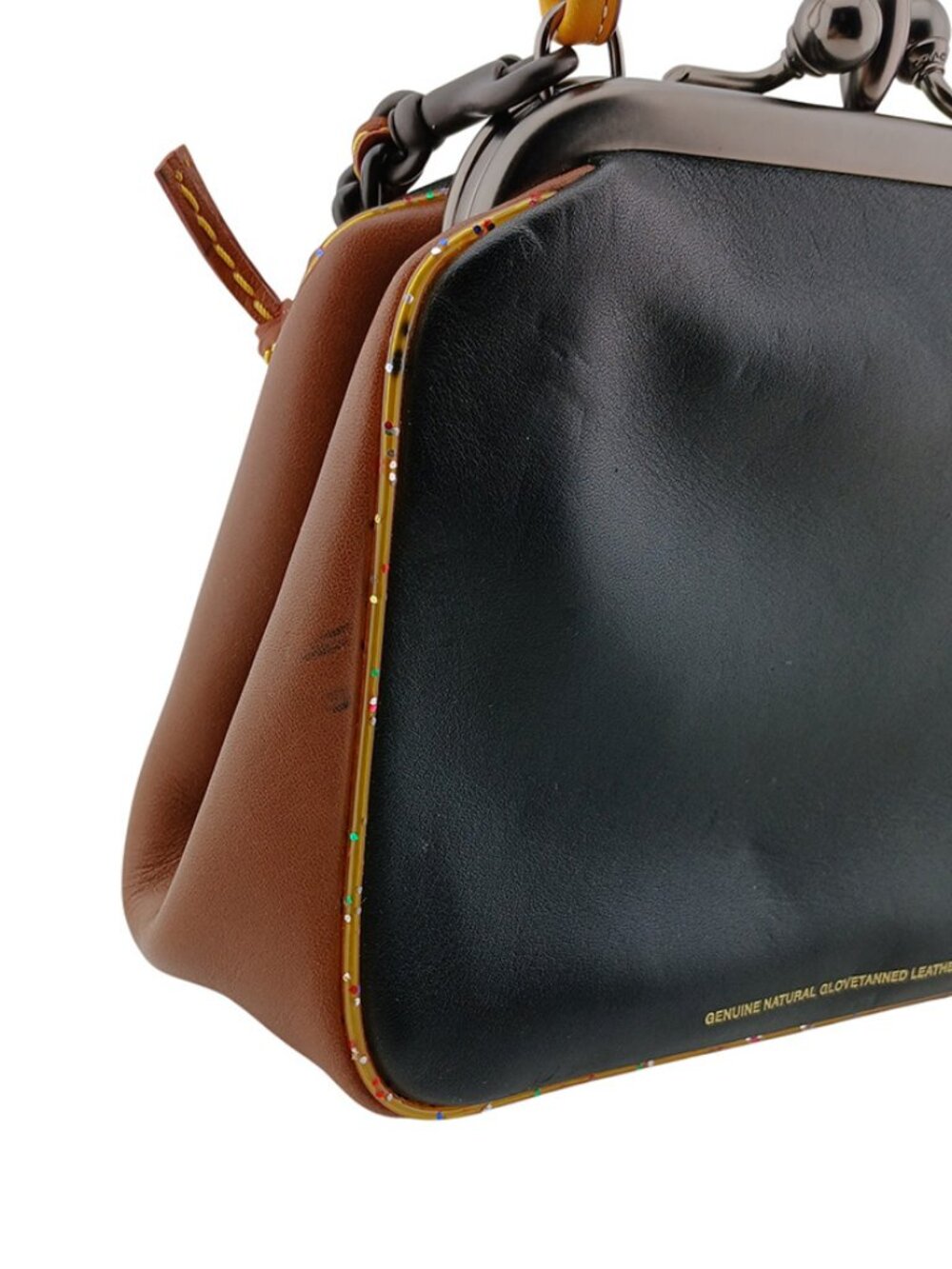 COACH 1941 Kisslock Frame Bag in Coach Link Glovetanned Leather MSRP $695.00 - Picture 4 of 10